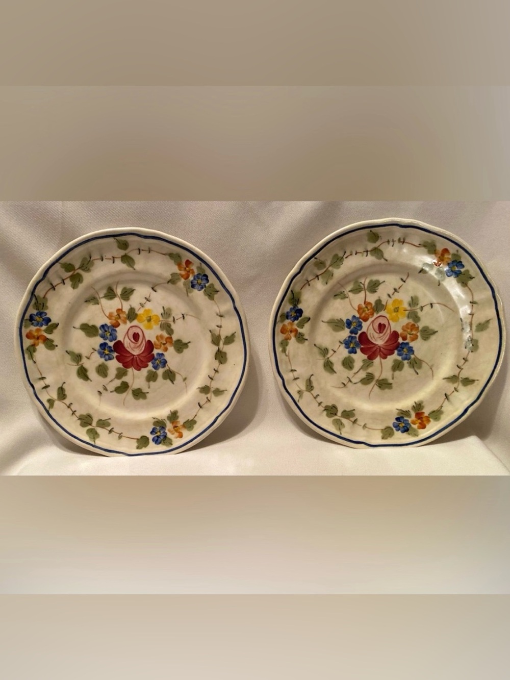 NEMOURS by Longchamp France Bread/Butter Plate 6 3/8” diameter Plate Set of 2
